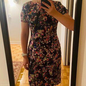 Erdem Viscose/Cotton Floral Sheath Dress (FITS SMALL) - GUC w/ minor zipper flaw